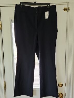 Lane Bryant Navy-Black Boot Cut Dress Pants